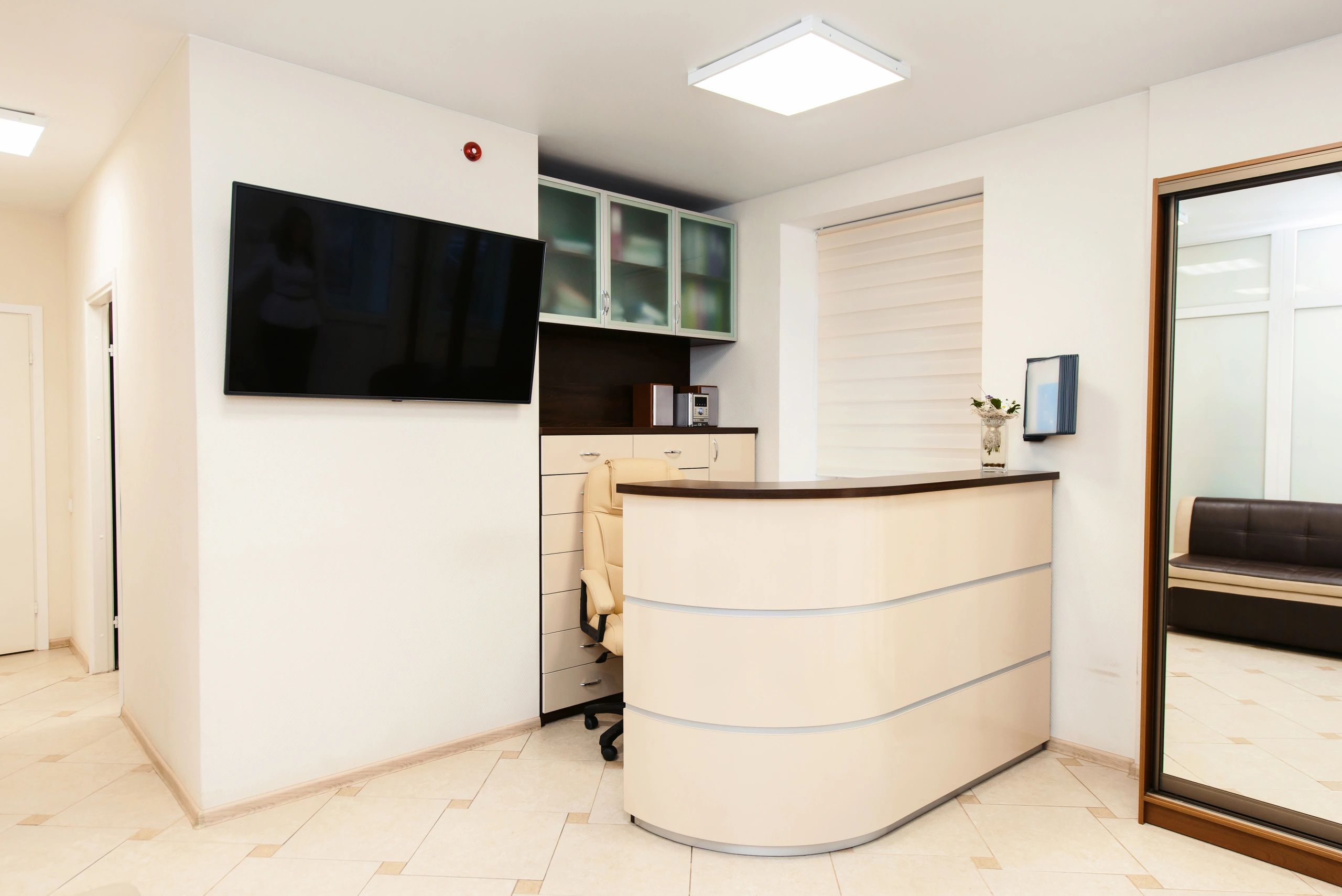Commercial interior with smooth seamless floor finish