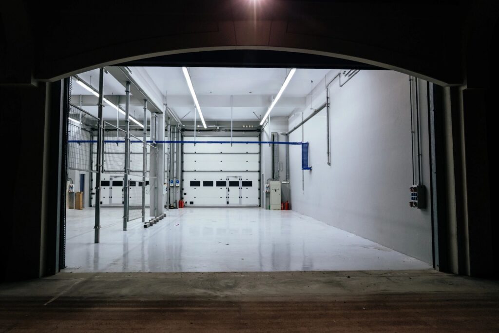A Gleaming Modern Garage Ready for High-Performance Action